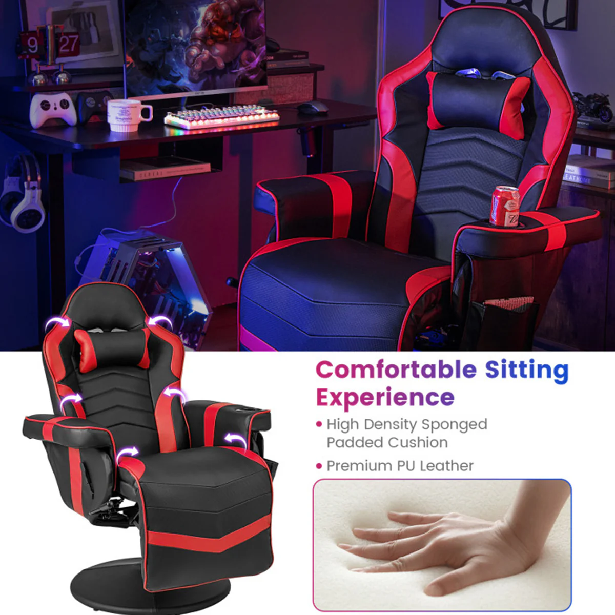 Video Gaming Massage Recliner Chair - Image 24