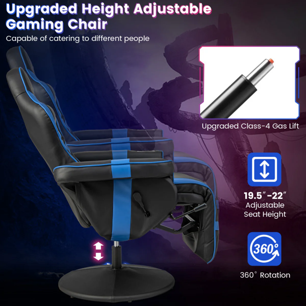 Video Gaming Massage Recliner Chair - Image 42