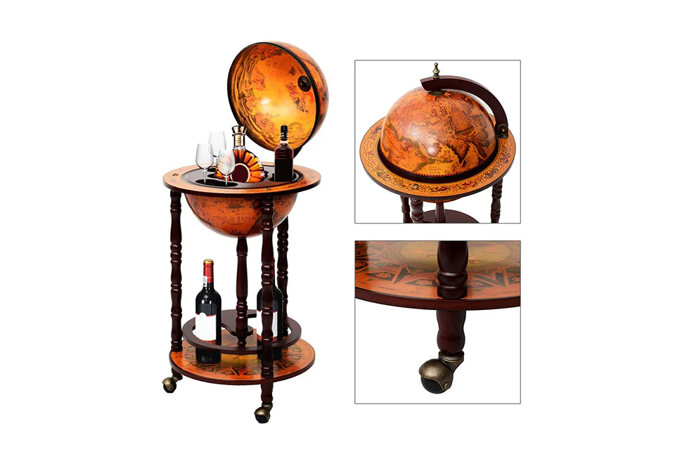 Vintage Globe Bar Cart - Image 8