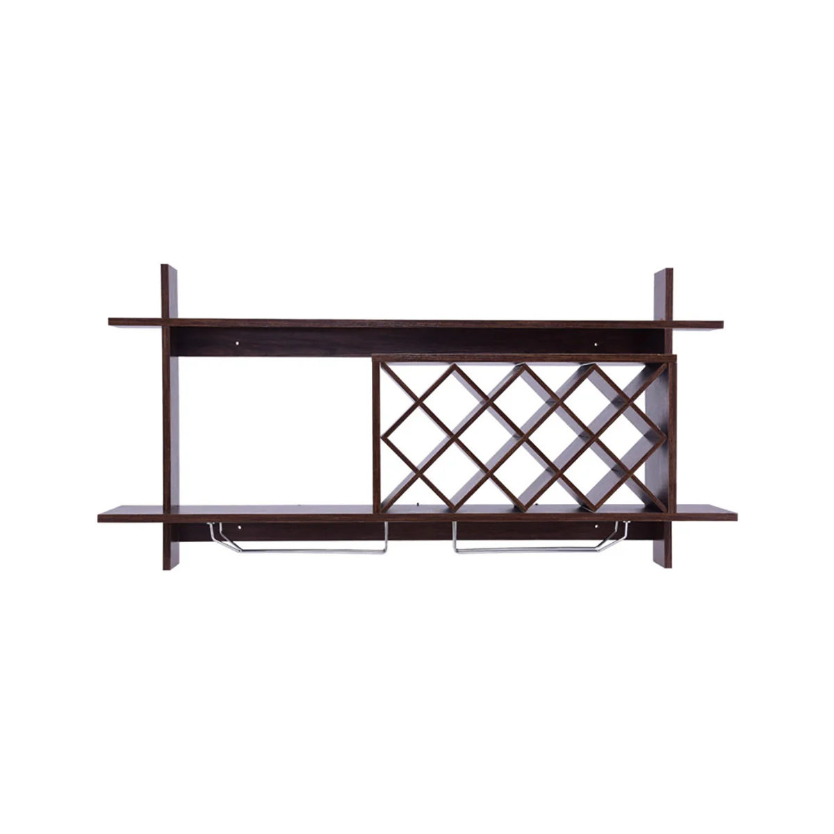 Wall Mount Wine Rack Organizer with Glass Holder - Image 2