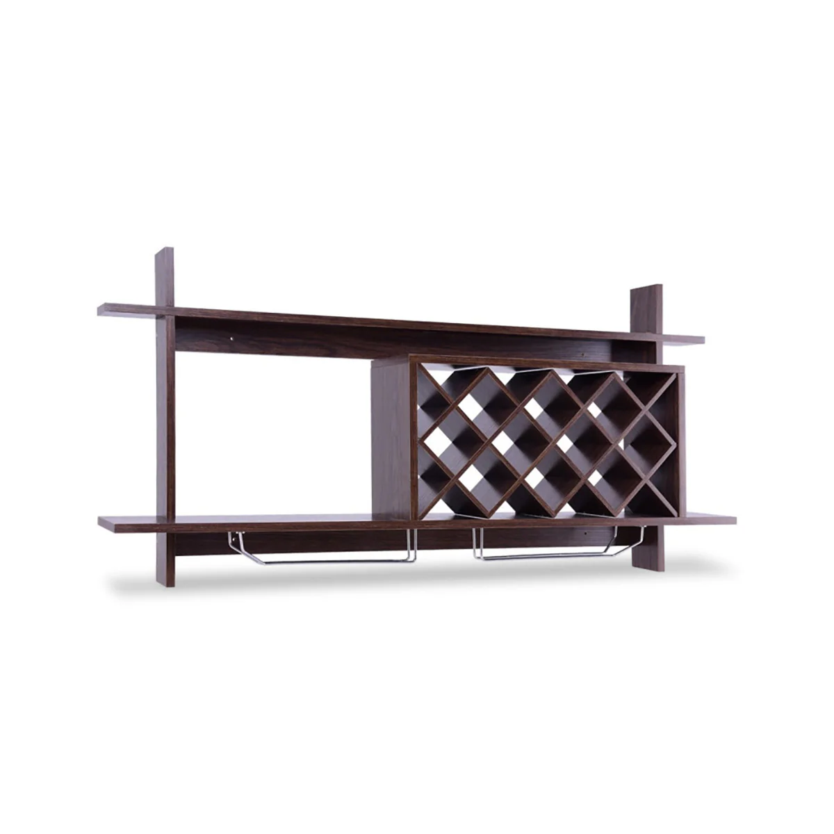 Wall Mount Wine Rack Organizer with Glass Holder - Image 8