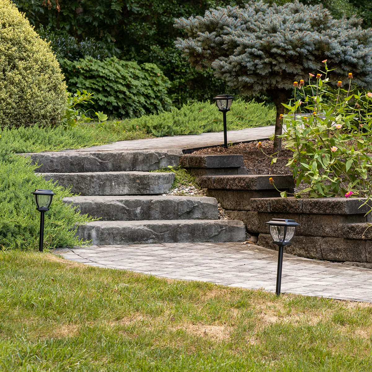 Wave Style Solar Powered Pathway Lights (Set of 2) - Image 10