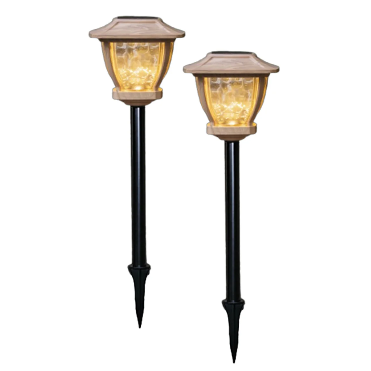 Wave Style Solar Powered Pathway Lights (Set of 2) - Image 11