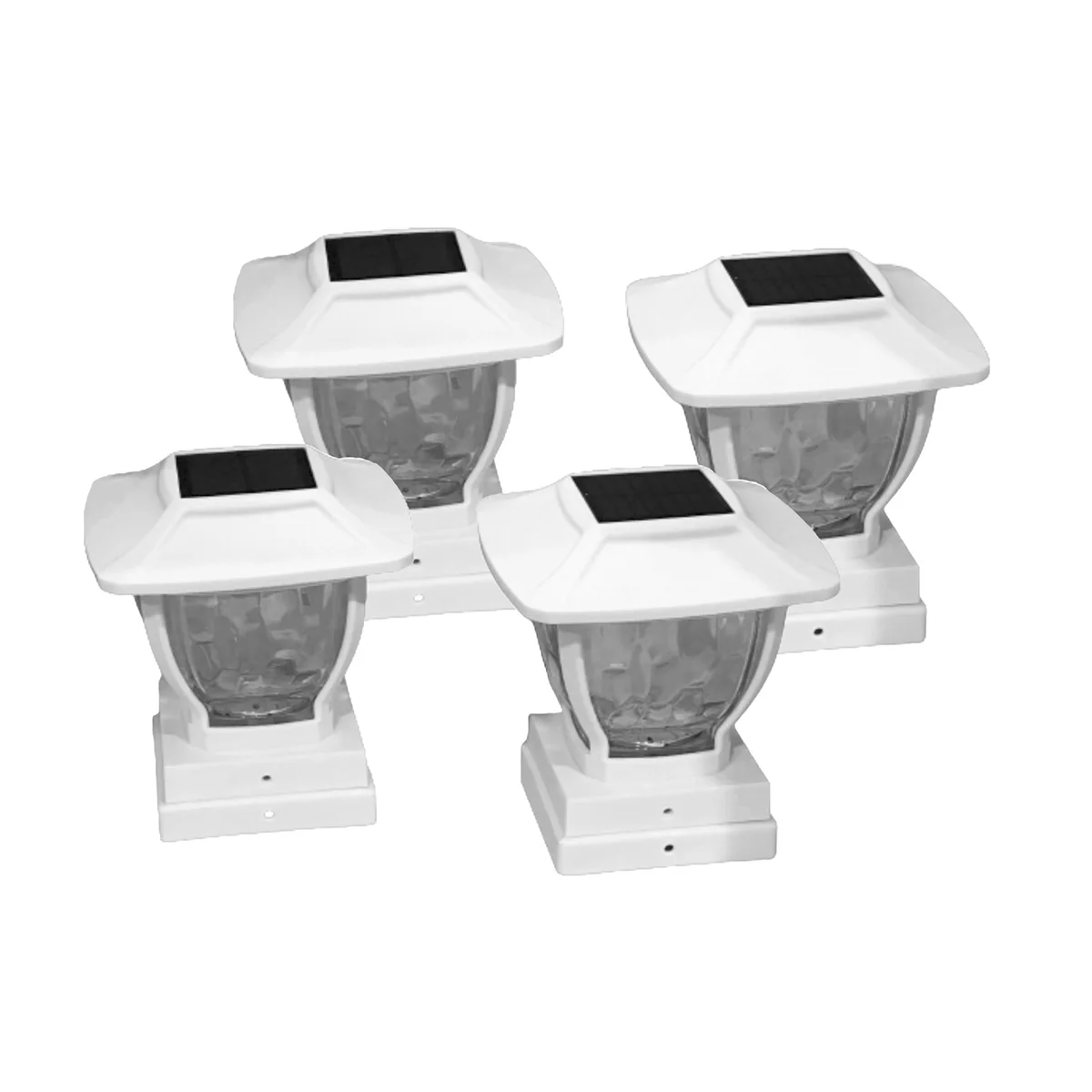 Wave Style Solar Powered Post Lights (Set of 4) - Image 15