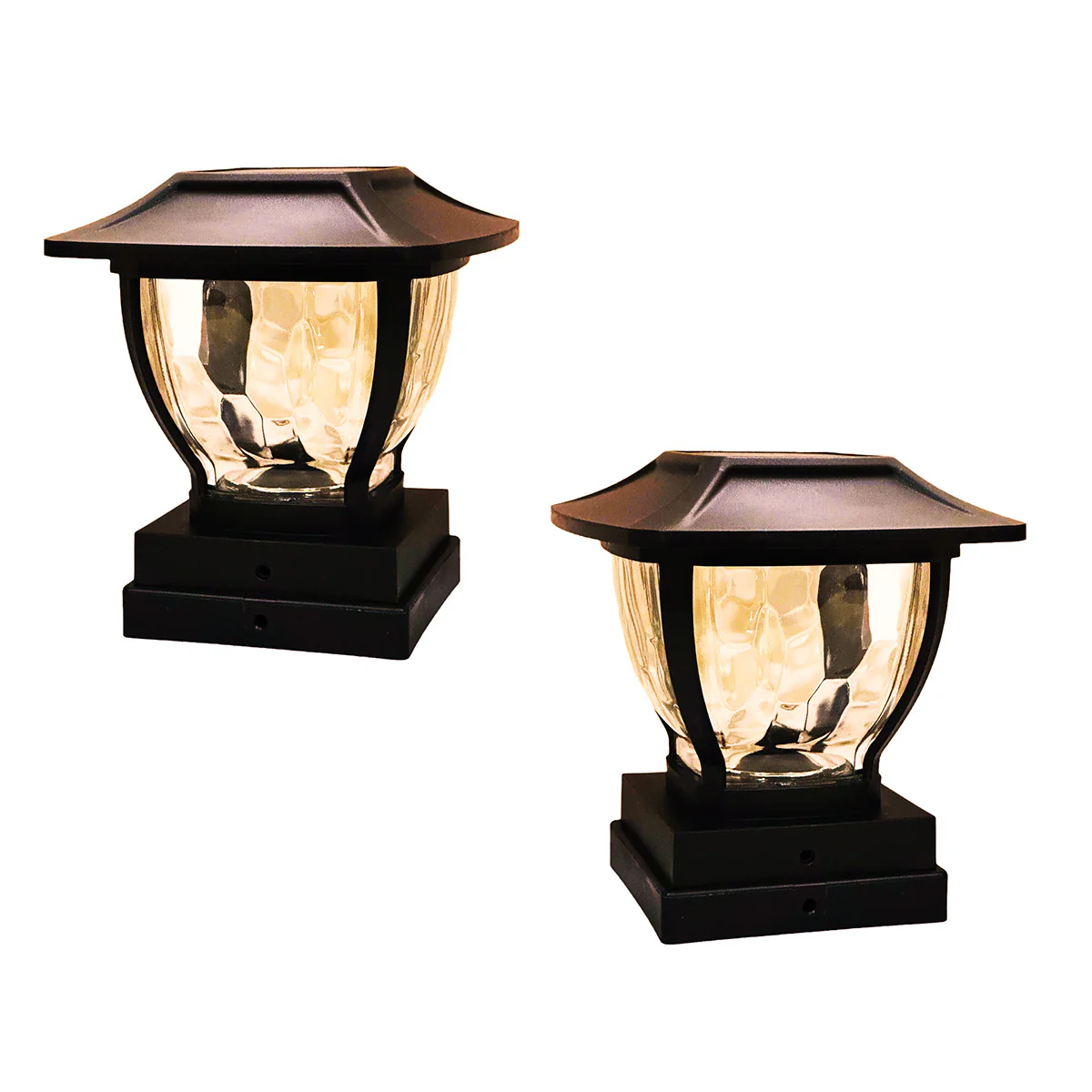 Wave Style Solar Powered Post Lights (Set of 4) - Image 7