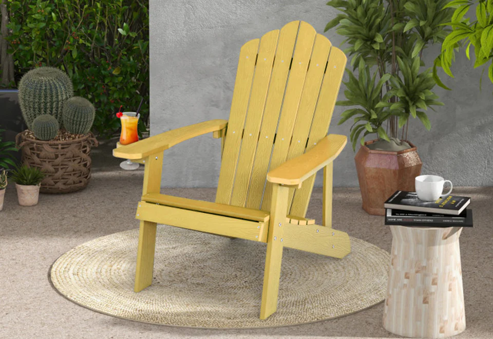 Weather Resistant Outdoor Adirondack Chair with Cup Holder - Image 7