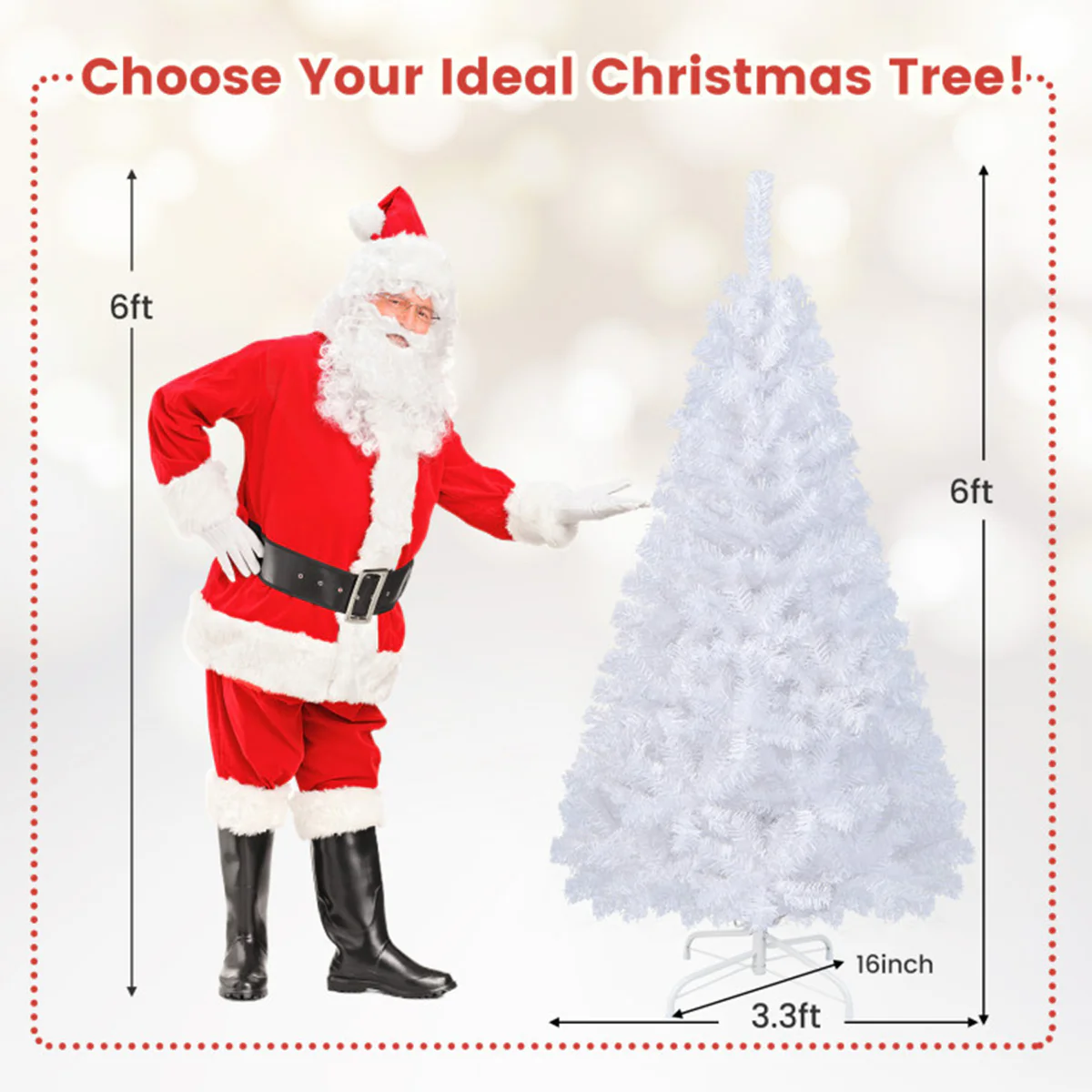 White Artificial Christmas Tree - Image 10