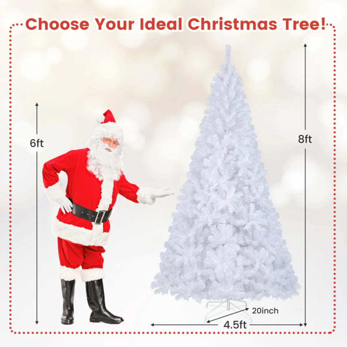 White Artificial Christmas Tree - Image 12