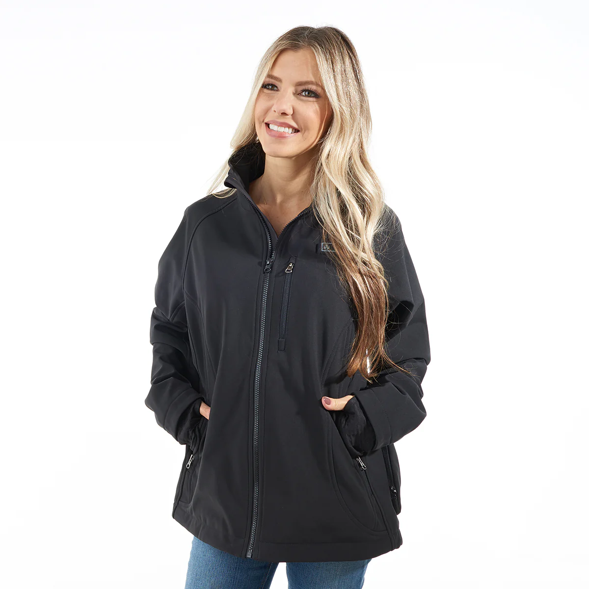 Women's Rechargeable Heated Softshell Jacket by Sharper Image - Image 3