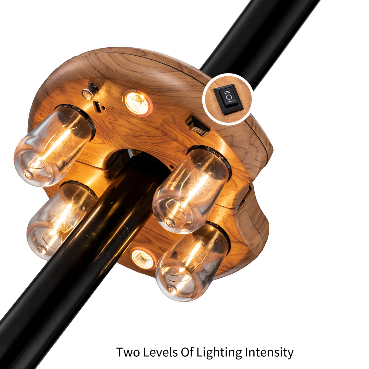 Wood Grain LED Patio Umbrella Light - Image 4
