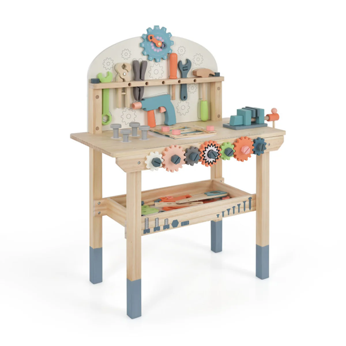 Wooden Pretend Play Workbench with Tools - Image 10