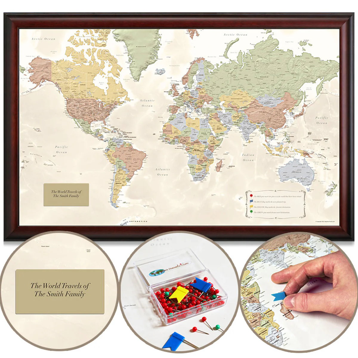 World Traveler Push Pin Map - Image 2